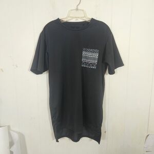 On The Byas Black Mesh Crewneck Tee Size Medium